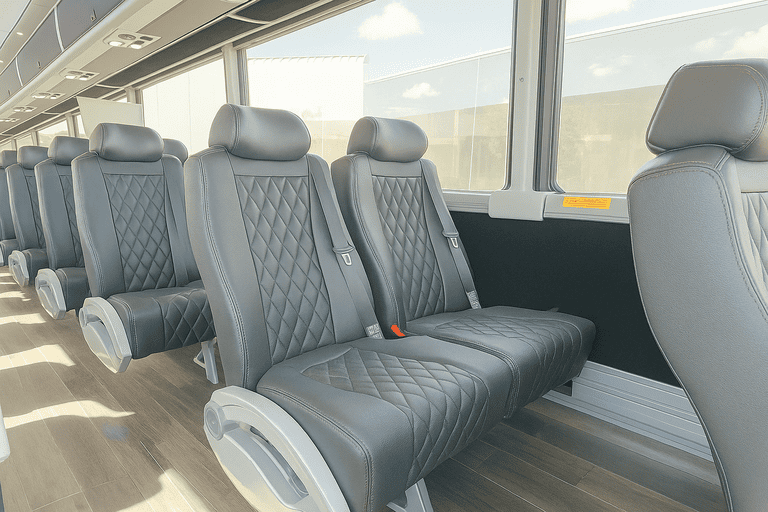 interior of Charter Bus Rental Wellington charter bus